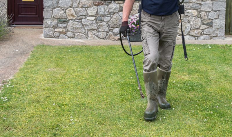 Lawn Care Technician at Work
